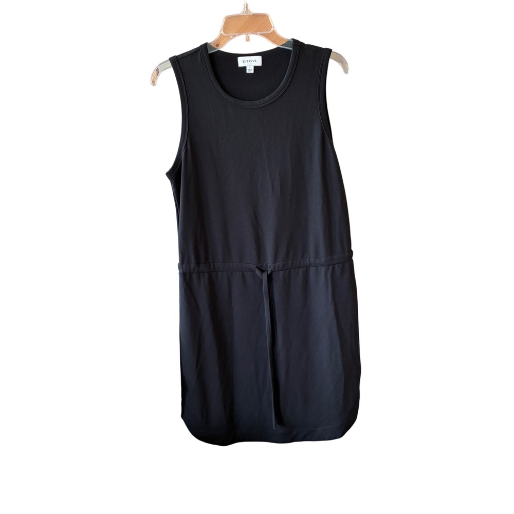 Evereve T-Shirt‎ Dress Granola Capsule Sz Small Black Sleeveless Knee LengthKnit